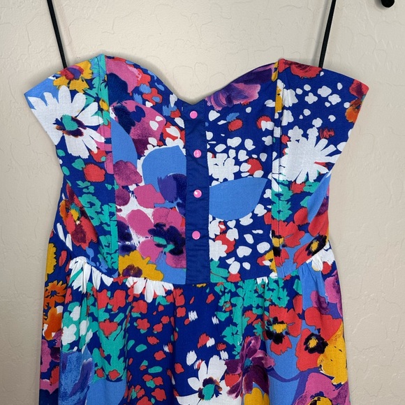 O’Neill Floral Print Strapless Knee Length Dress, size S - Picture 2 of 14